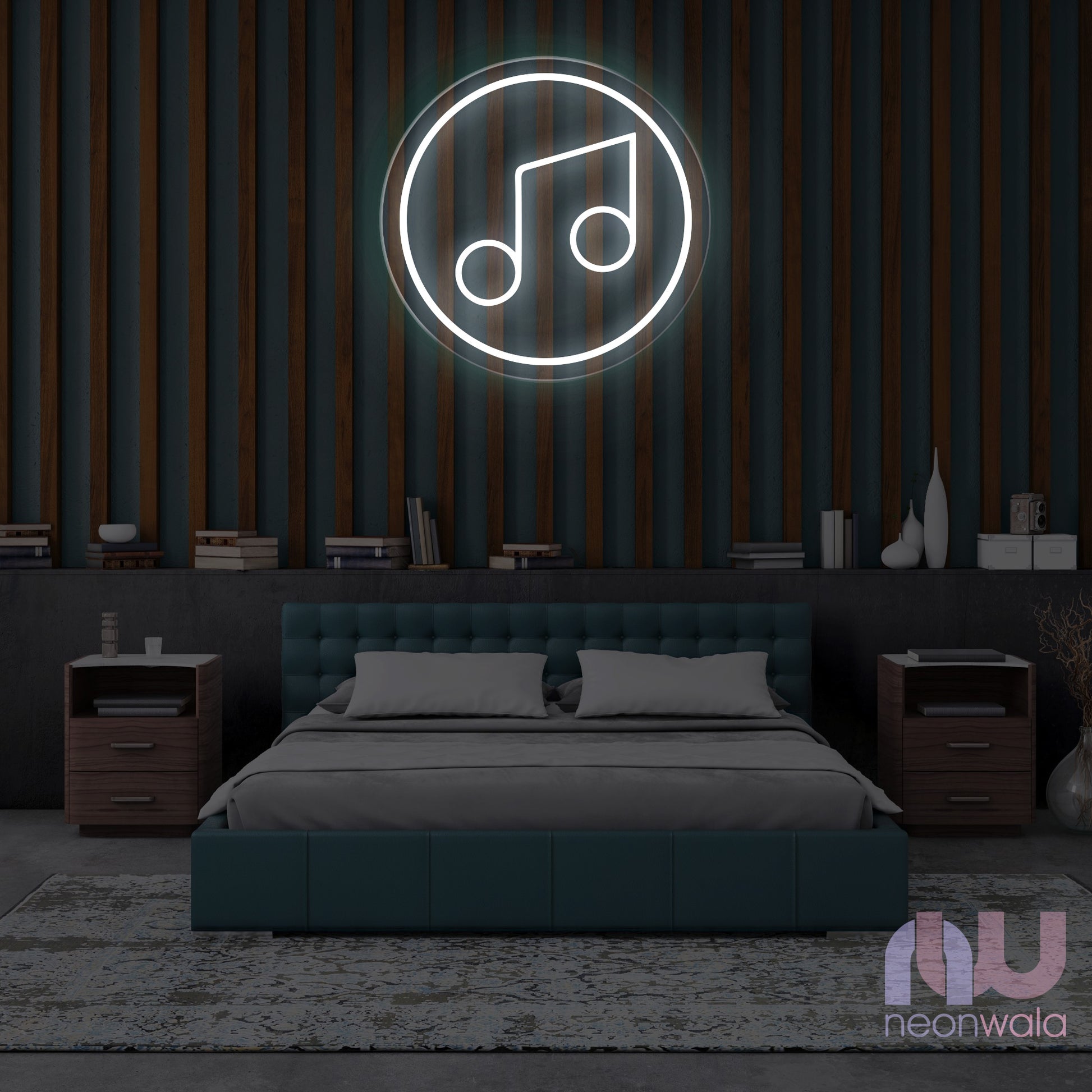 Music Neon Lights for sale white color