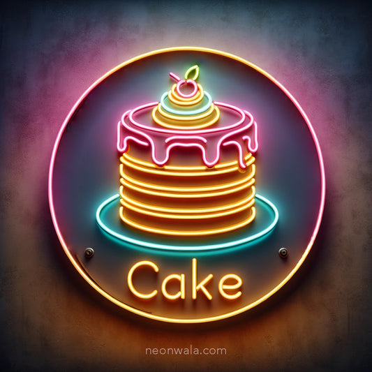 Birthday Cake Neon Sign led light