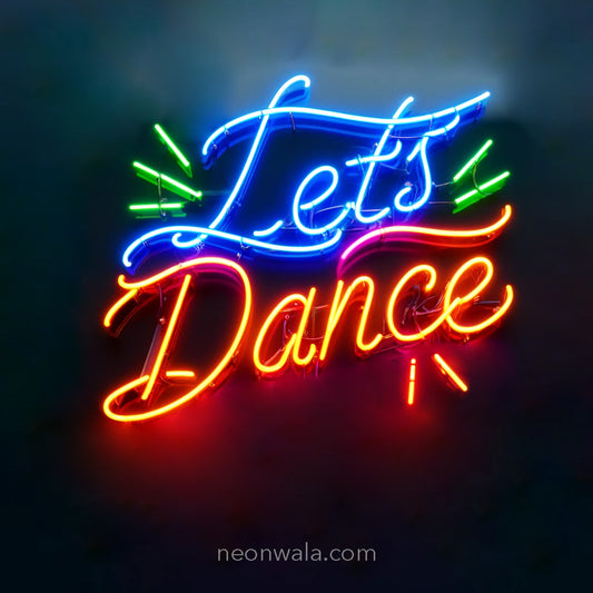 lets dance neon light up sign multi color