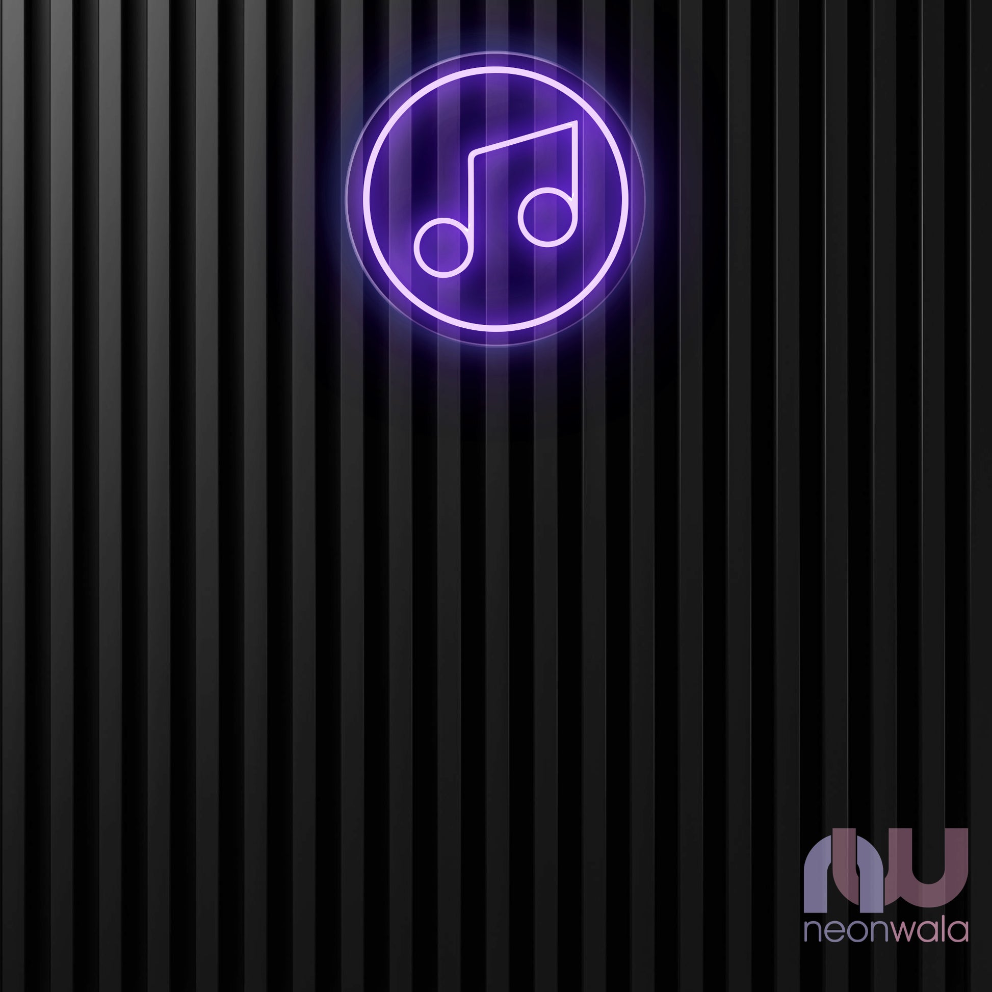 Music Neon Light Sign purple color