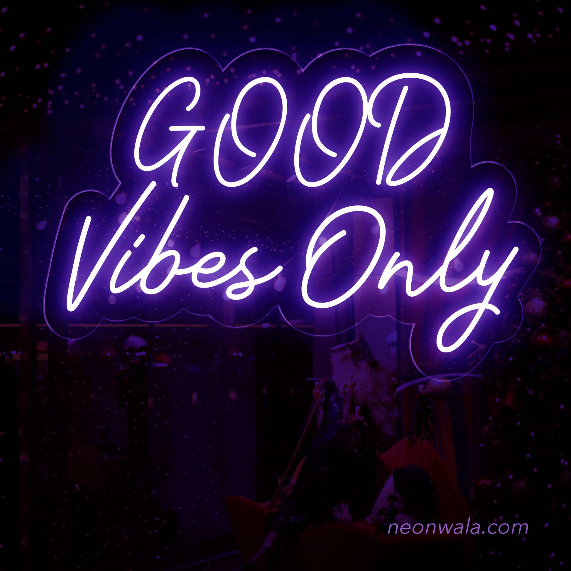 good vibes only  light up sign