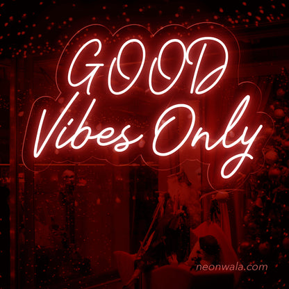 large good vibes only neon sign