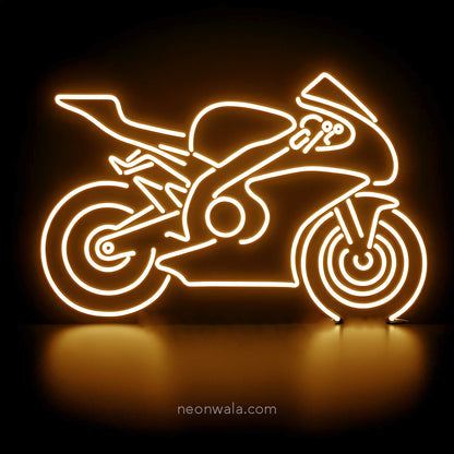  bike led neon sign for sale orange color