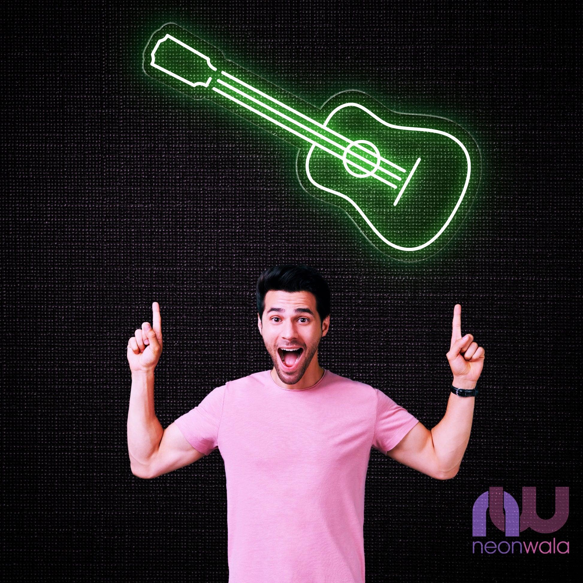 guitar neon light green color