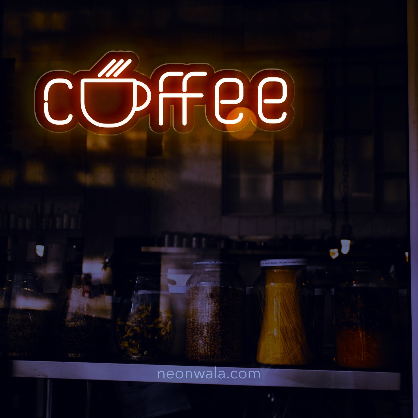  coffee neon sign for sale orange color