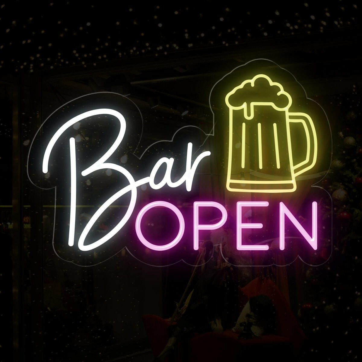 Bar Open LED Neon Sign for Home Bar | Light-Up Sign - NEONXPERT