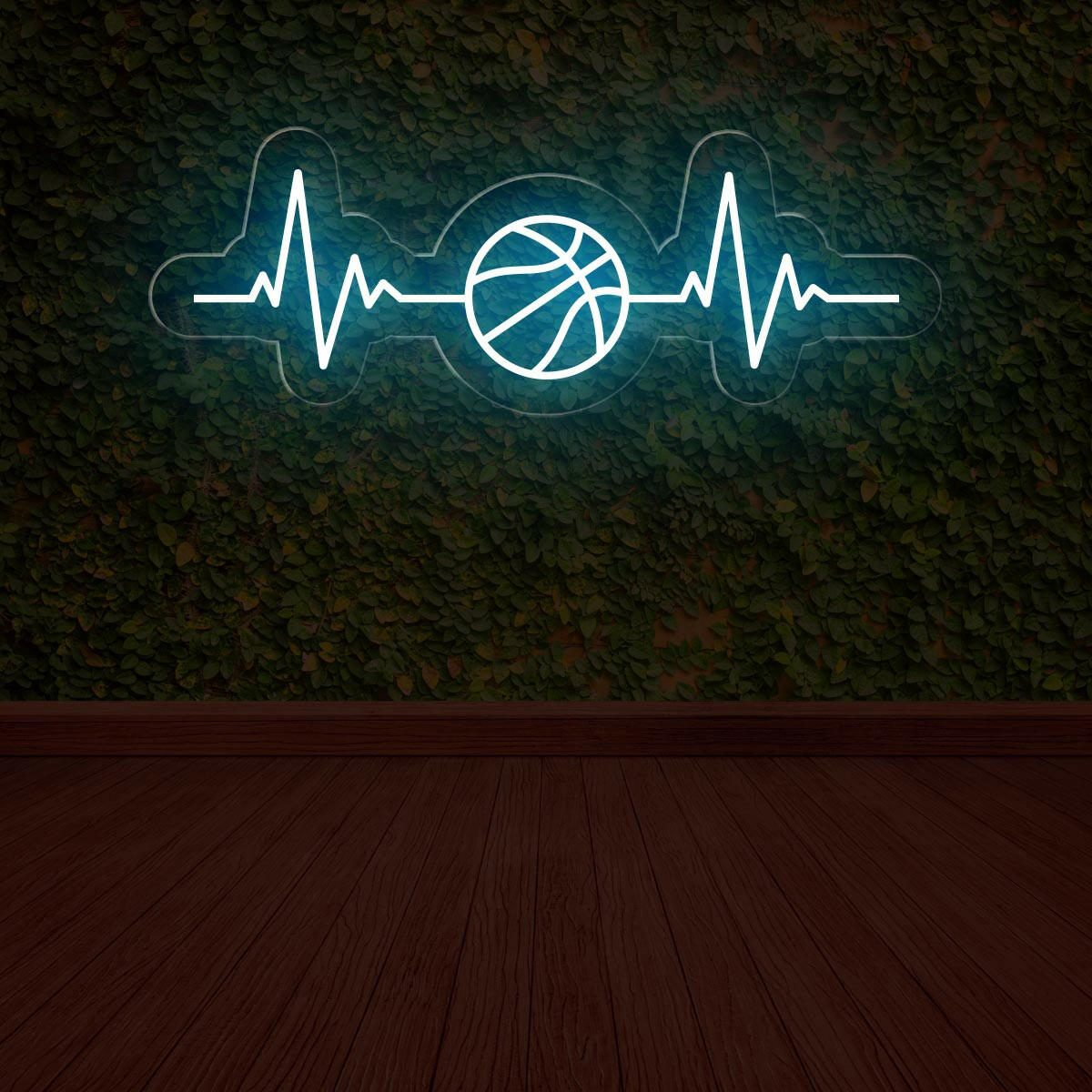 Basketball Heartbeat Neon Sign | Perfect Basketball Room Decor - NEONXPERT