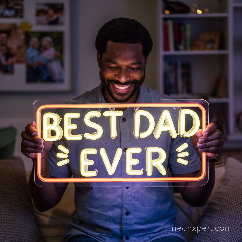 Best Dad Ever Neon Sign | Father's Day Gift For Dad - NeonXpert