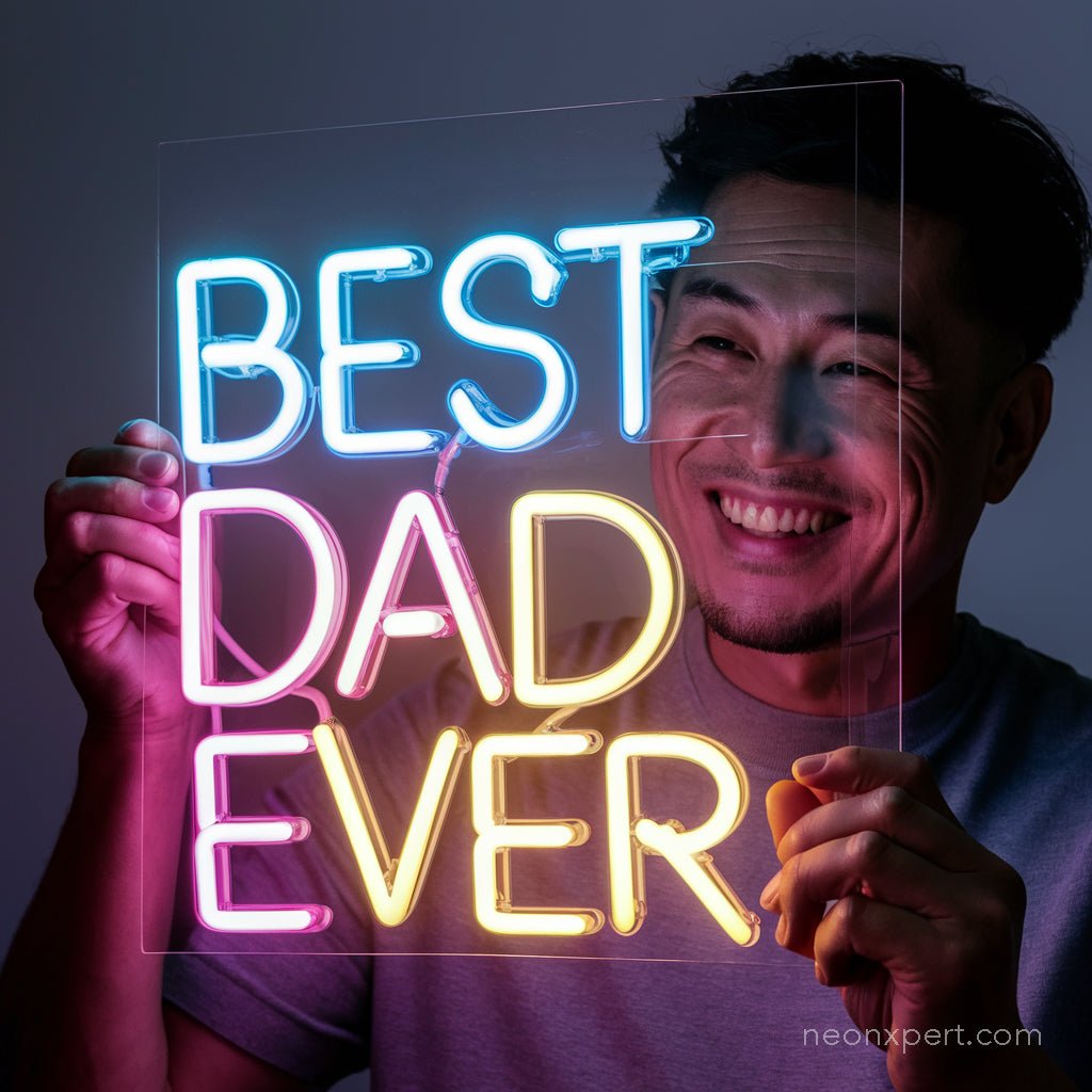 Best Dad Ever Neon Sign | Father's Day Gift For Dad - NeonXpert